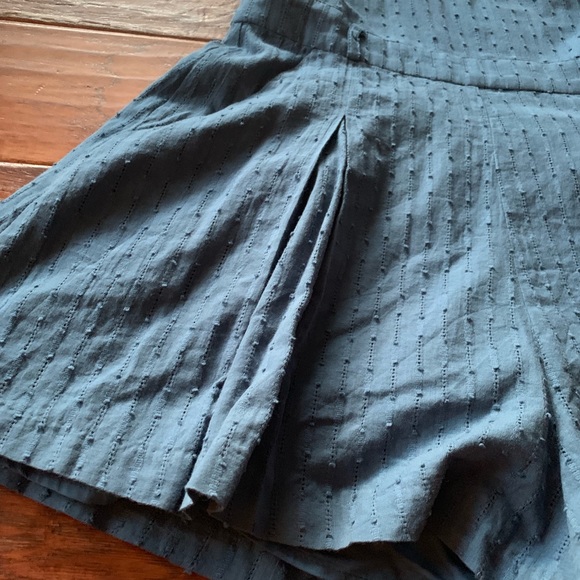 Lush Denim Cross Back Romper - Picture 2 of 7